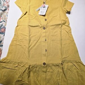 Yellow Button-Down Dress